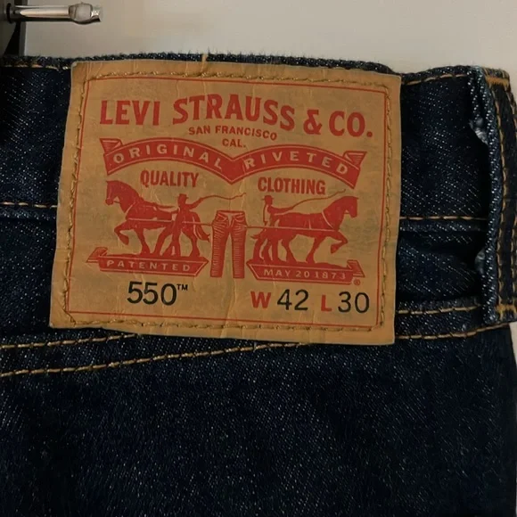 Men’s Levi’s 550 42x30 dark rinse - Picture 5 of 5